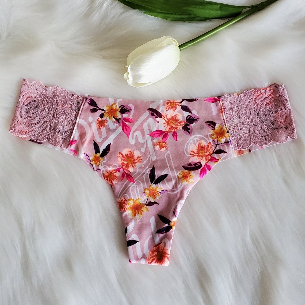 PINK VICTORIA'S SECRET THONG SIZE M - Picture 1 of 6